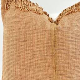 Brown Tribal Hemp Hand Woven Natural Dye Color Hmong Lumbar Pillow Cover - thumbnail 2