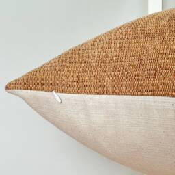 Brown Tribal Hemp Hand Woven Natural Dye Color Hmong Lumbar Pillow Cover - thumbnail 3