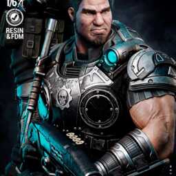 Brothers To The End - Soldier Duo Gaming Characters Marcus Fenix & Dominic Santiago Resin Figure 16K - thumbnail 3