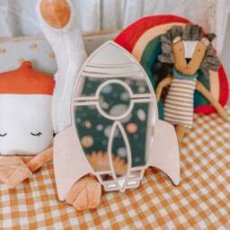 Rocket Shatterproof Mirror Perfect Gift For Bedroom & Nursery Space Themed Decor - thumbnail 3