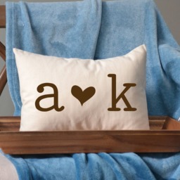 2nd Cotton Anniversary Personalized, Heart Pillow, Second Anniversary, Brown Newly Engaged Gift, Best Romantic Gift - thumbnail 2