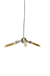 Simply Modern Bare Bulb Triple Light Chrome Edison Pendant/Chandelier
