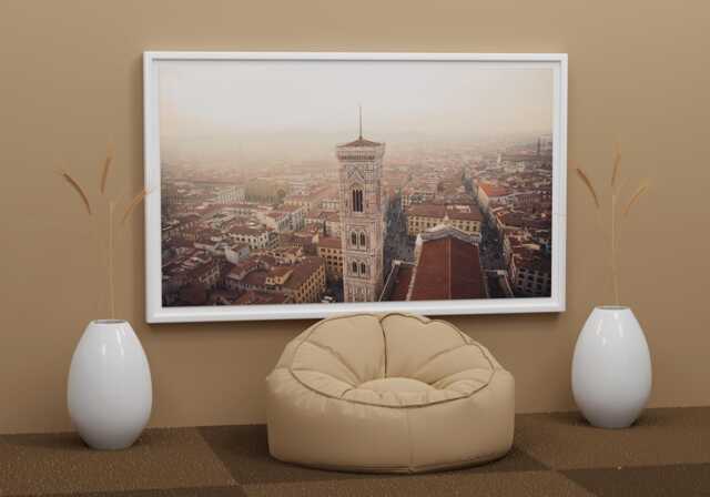Florence Italy Print Tower Cityscape Wall Art - Ready To Hang Canvas - image 1