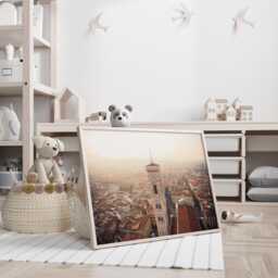 Florence Italy Print Tower Cityscape Wall Art - Ready To Hang Canvas - thumbnail 3