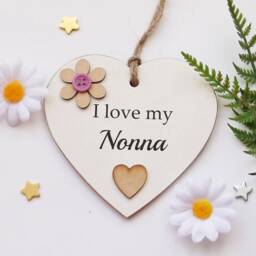 I Love My Nonna Wooden Gift Heart Bottle Tag - thumbnail 3
