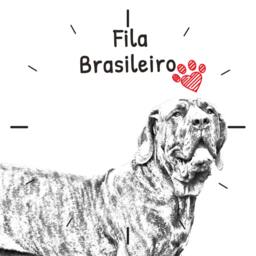 Brazilian Mastiff, Free Standing Mdf Floor Clock With An Image Of A Dog - thumbnail 2