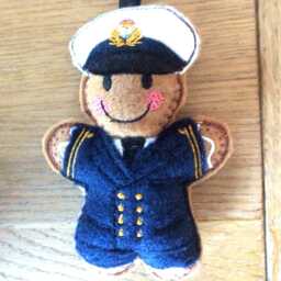 Navy Officer Christmas Decoration Embroidered Felt Sailor Gift - thumbnail 2