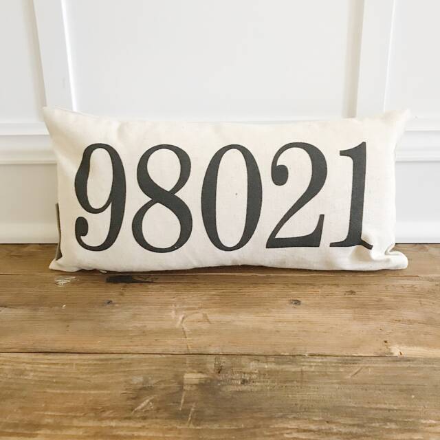 Zipcode Pillow Cover - image 1