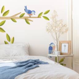 Eastern Bluebird - Fabric Wall Decal Feather Mej - thumbnail 2