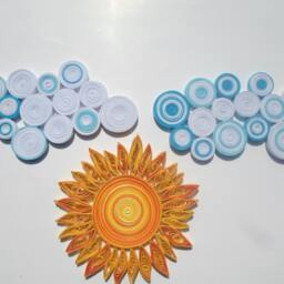 Nursery Children Room Wall Decor Sun Clouds Hangings - thumbnail 2