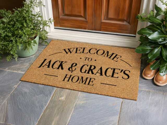 Housemate Gift - Welcome To Jack & Grace's Home Custom Shared Living Mat - image 1