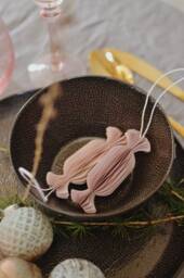 Christmas Candy Paper Decoration/Set 2 Pcs/, Decoration, Ball, Honeycomb Scandi Decoration - thumbnail 1