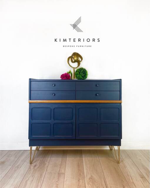 Retro Nathan Navy Blue Cabinet - image 1