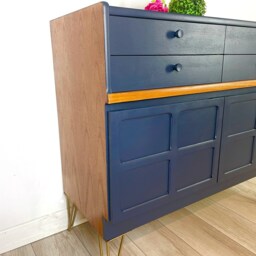 Retro Nathan Navy Blue Cabinet - thumbnail 2