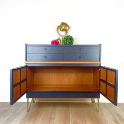 Retro Nathan Navy Blue Cabinet - thumbnail 4