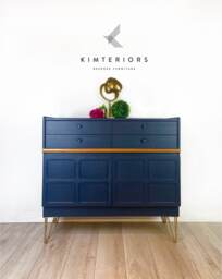 Retro Nathan Navy Blue Cabinet