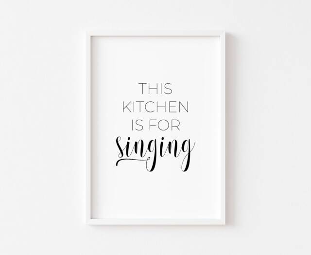 Kitchen Prints - This Is For Singing Food Print Wall Art Decor Home - image 1