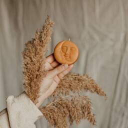 Sun & Moon Candle, Gift For Him/Her, Face Beeswax Eclipse Natural, Decorative Candles - thumbnail 2