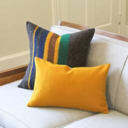 Yakima Camp Blanket Wool Pillow Cover in Oxford, Striped Cabin - Ready To Ship - thumbnail 4