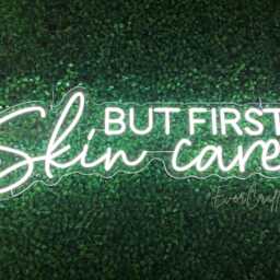 But First, Skin Care Neon Sign Beauty Salon Wall Art - thumbnail 3