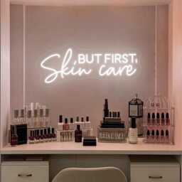 But First, Skin Care Neon Sign Beauty Salon Wall Art - thumbnail 2