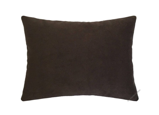 Chocolate Velvet Suede Decorative Throw Pillow Cover/Case Cushion 12x16 - image 1