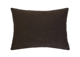 Chocolate Velvet Suede Decorative Throw Pillow Cover/Case Cushion 12x16 - thumbnail 1