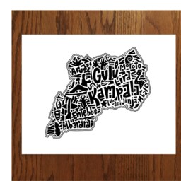 Uganda Map Art Print - Of Original Hand Drawn Map Including Landmarks, Culture, Symbols, & Cities - thumbnail 3