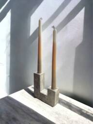 Handmade Cement U-Shaped Candlestick Holder Nordic Minimalist Decor