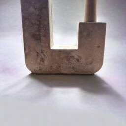 Handmade Cement U-Shaped Candlestick Holder Nordic Minimalist Decor - thumbnail 2