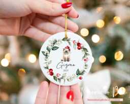 Personalised Pet Christmas Tree Decoration - First Puppy Dog Hanging Ornament Bauble Memorial Keepsake Style0 - thumbnail 1