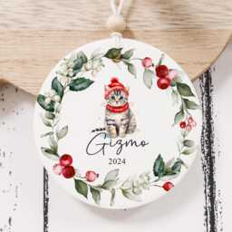 Personalised Pet Christmas Tree Decoration - First Puppy Dog Hanging Ornament Bauble Memorial Keepsake Style0 - thumbnail 3