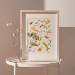 Insect & Bug Print - Boys Bedroom Beetles Nursery Wall Art Reptile -Kids Room Decor -Animal Bugs Woodland - thumbnail 2