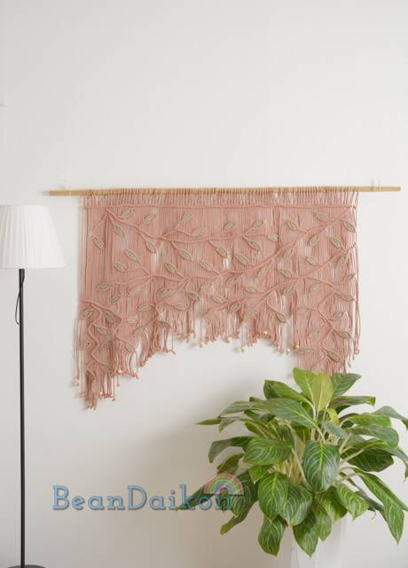 Macrame Curtain, Boho Window Valance, Large Wall, Wedding Backdrop, Gift, Wall Art, Christmas New Home Gift C18 - image 1