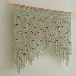 Macrame Curtain, Boho Window Valance, Large Wall, Wedding Backdrop, Gift, Wall Art, Christmas New Home Gift C18 - thumbnail 4