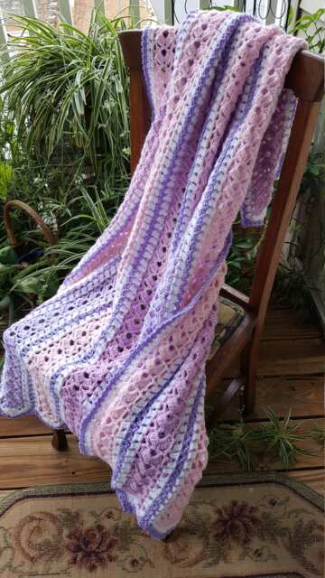 Pink & Purple Shell Blanket - image 1