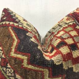 Vintage Turkish Kilim Pillow Cover, Handwoven Bohemian Accent - 16x24 - thumbnail 2
