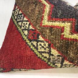 Vintage Turkish Kilim Pillow Cover, Handwoven Bohemian Accent - 16x24 - thumbnail 3