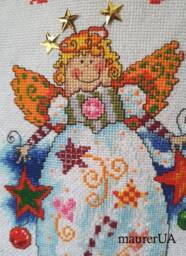 Embroidered Christmas Stockings Personalized Xmas Stocking With Embroidered Angel Handmade Cross-Stitched New Year's Dekor Made To Order - thumbnail 1