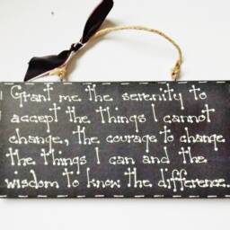 Serenity Prayer Quote Wall Plaque Empowering Accept Inspiring Sign Meaningful Positive Family Friends Gift - thumbnail 2