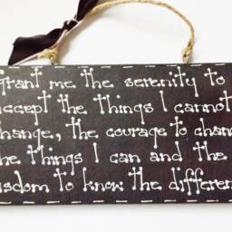 Serenity Prayer Quote Wall Plaque Empowering Accept Inspiring Sign Meaningful Positive Family Friends Gift - thumbnail 3
