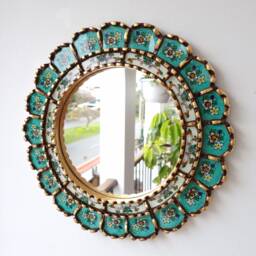 "Peruvian Mirrors ""Harmonious Turquoise 35cm"