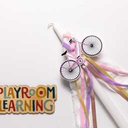 Girl's Easter Candle Bicycle Lambada, Greek Orthodox Gift - thumbnail 2