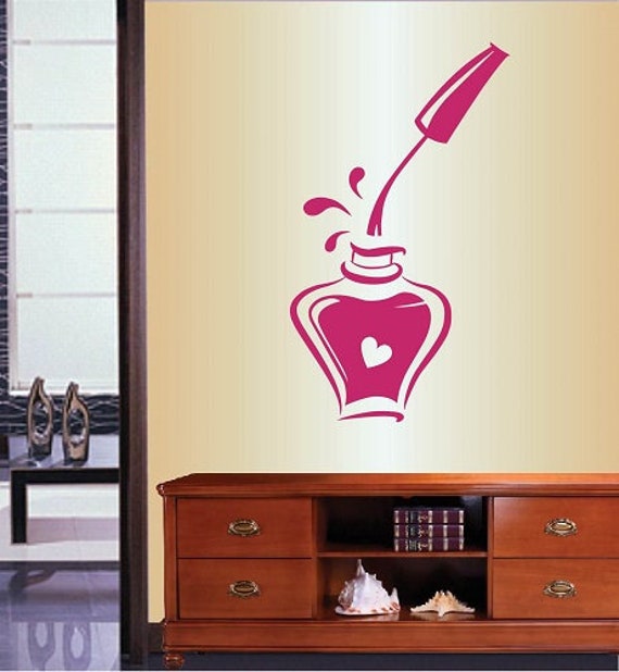 In-Style Decals Wall Vinyl Decal Home Decor Art Sticker Nail Polish Bottle Manicure Salon Shop Removable Mural Unique Design 144 - image 1
