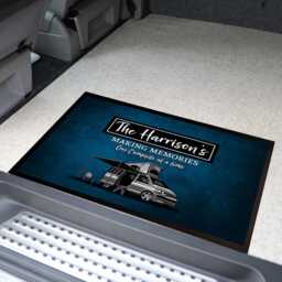 Personalised Pop-Top Campervan Door Mat - Blue Grunge Label 60 X 40 cm - thumbnail 2