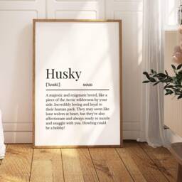 Husky Definition Print, Wall Print For Owners, Dog Dog, Siberian - thumbnail 1