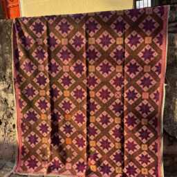 Traditional Hand Embroidered Kantha Quilt Throw Decorative Carpet Design Textile - thumbnail 2