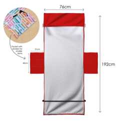 Manchester Reds - Player Montage Red Football Sunbed Towel With Pockets - thumbnail 3
