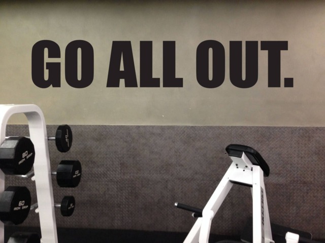 Weight Room Wall Decor, Gym Layout Ideas, Sticker, Go All Out - image 1