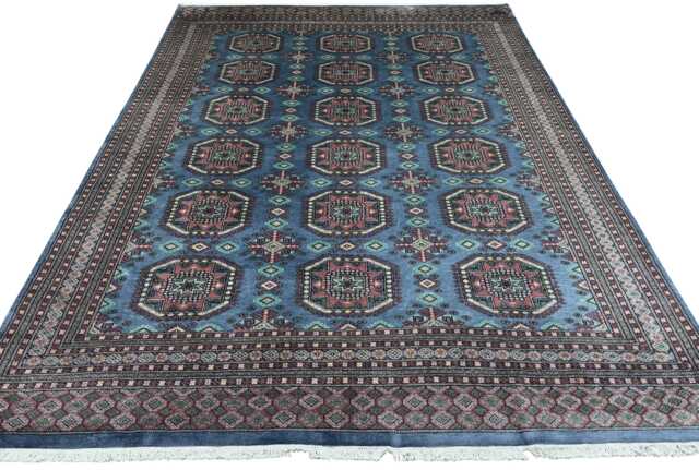 8x12 Gray Color Bokhara Rug - 2.50x3.65 Kids Room Luxury Area Turkish Fine Quality Afghan - image 1